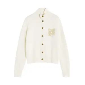 [롯데백화점]메종 키츠네 FW25 여성 폭스헤드 하이넥 가디건 NW00509KM0329 0395