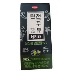 한미사이언스 완전두유 더진한 서리태 무가당 99.9 190ml 96팩