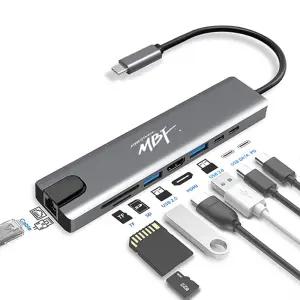 엠비에프 HDMI 8in1 포트 확장 C타입 멀티허브 MBF-UC8IN1S/USB/허브/젠더/리더기/멀티/연결/HUB/노트북