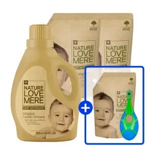 네이쳐러브메레 아기세탁세제 1800ml 용기형 1개+리필1300ml 2팩(GIFT)오리지널향 세제 리필 1300ml 1팩+아기칫솔 1개입