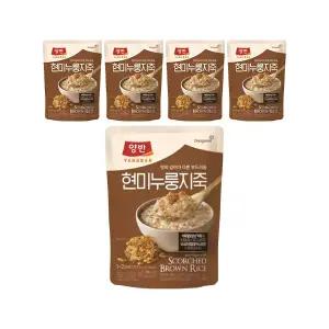 [소비기한 임박] 양반 현미누룽지죽 파우치 400g, 5개