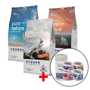 [사은행사] 퓨어네이쳐캣 연어 고양이사료 2kg + 주식캔 160g 4개