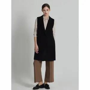 [하프클럽/르오트]기품있는 포멀 테일러드카라 울블렌디드 롱베스트