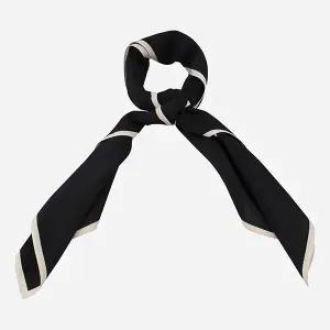 토템 5F 211 853 801 902 센터드 모노그램 실크 스카프 블랙