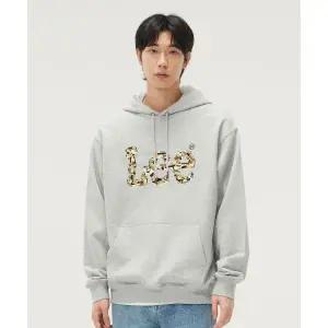 LEE 리 카모 로고 후드 티셔츠 그레이 246515