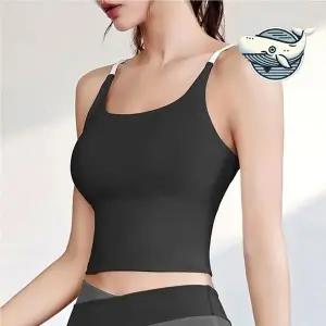 [하프클럽/]여성 크롭 스타일 요가탑 헬스 운동 필수