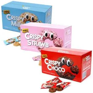 미니 크리스피 초코링 700g + 딸기링 700g + 미니 크리스피 밀크링 700g 미니오트 대용량 사무실간식 ...