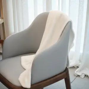 (화이트) 플란넬 소프트 극세사 무릎담요 차량 담요 (70x100cm)