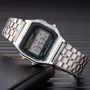 [하프클럽/]전자 트렌드 올 사각 시계 스톱워치 패션 손목