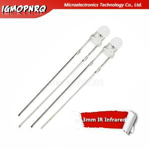 100pc LED 3mm 940nm IR 적외선 방출 원형 튜브 라이트 다이오드