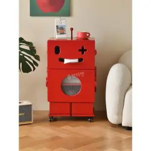 바퀴달린서랍장 로봇 인테리어 수건 바퀴달린 거실