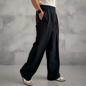 남성 핀턱 와이드 기모 슬랙스 가을 하객룩 빅사이즈