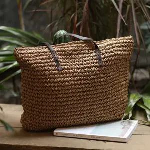 패션 여름 밀짚 토트백 데일리 여성 인기 숄더백 가방 (WFJ5C4H)