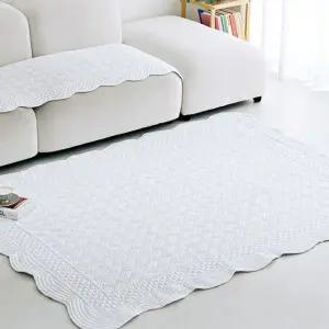 렌징 모달 워싱러그 K 200x230cm 화이트 예쁜 사계절 거실 러그 카페트 (WFJ5QCP)