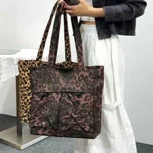 호피 빅사이즈 숄더백 숄더 데일리 가방 커피 (WFK43DY)