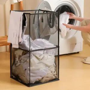 접이식 빨래 바구니 매쉬 세탁 통 다용도 보관함 수납 (WFJ5TTA)