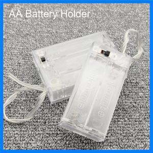 AA 배터리 홀더 스위치가 있는 배터리 보관 케이스 스위치가 있는 새로운 AA 배터리 상자 케이스 투명 스위