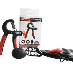 썬버드 손운동 악력기 5종 세트 1P 휴대용 운동기구 (WFK61BK)