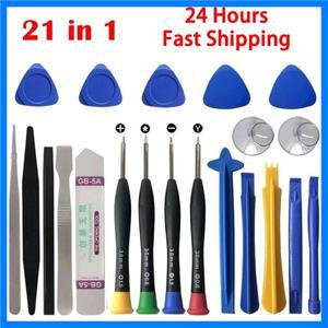 21 in 1 휴대 전화 수리 도구 키트 Spudger Pry 오프닝 도구 스크루 드라이버 세트 iPhone X XR XS 11 12 1