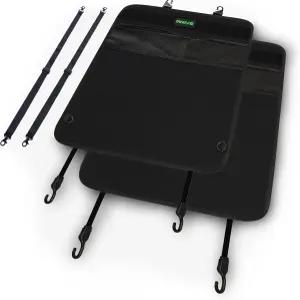 드라이브 오토 제품 - 카시트 백 프로텍터 2팩 리버서블 킥 매트 블랙