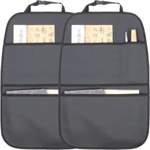 pefirst 킥 매트 뒷좌석 보호대 방수 가죽 차량 시트 등받이 오거나이저 커버