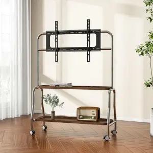 티비거치대 이동식 우드 스타일 tv 대형 스탠드 A 인테리어 브라켓