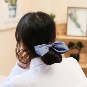 리본 곱창밴드 블루 승무원 헤어링 고무줄 심플