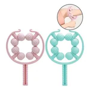 지압롤러 팔뚝 종아리 롤링볼 핸디 마사지기 (색상랜덤) (WFK61JG)