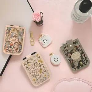 대용량 슬라이드 여성 정원 카드지갑 동전지갑 꽃무늬 (WFJ5X8A)