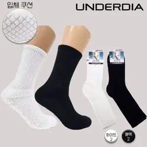 언더디아 UNW008 한국생산 여성 입체쿠션 에어스포츠 장목양말 4종
