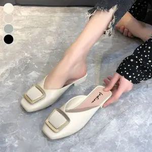 여성 블로퍼 슬리퍼 사각버클 여름 뮬 편한신발 3색 (WFJ72ZQ)