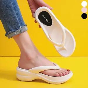 여자쪼리 슬리퍼 여름 휴양지 통굽 EVA 신발 3컬러 (WFJ72ZW)