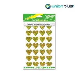 유니온플러스 하트스티커 홀로 19x18mm 라스티커 (WFK4B2H)
