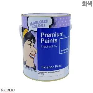 팬톤 외부용 무광 수성 페인트 회색 4L 4종 택1 (WFK4B8D)