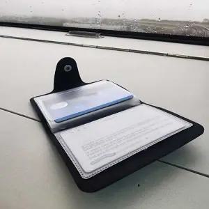 양면 카드 홀더 12개 슬롯 수납 지갑 지폐 정리함 (WFJ683D)