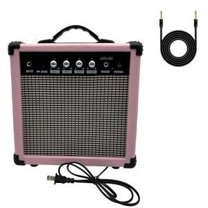 [미국배송] 소형 멀티컬러 휴대용 미니 20W 일렉트릭 기타 앰프(핑크)