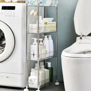 다용도실2단선반 2단 틈새 이동식수납함 간식 이동식 (WFJ6GDG)