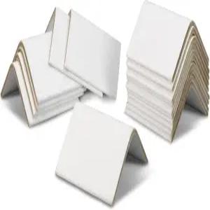 포장용 골판지 가장자리 보호대 2 x 3 - 1 000팩 흰색 팔레트용 V-보드 강화 모서리 배송용 일반용