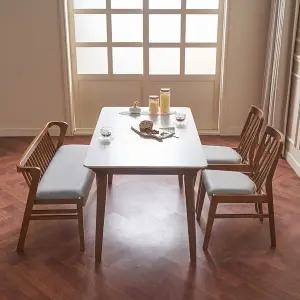 [에보니아] 페리 세라믹 원목 4인식탁세트A (테이블+의자2+2인용벤치)