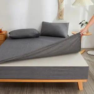 매트리스 커버 보호 침대커버 매트 시트 100 순면 지퍼형 6면 완전 밀폐형 보호대 세탁된 면 피티드 더블