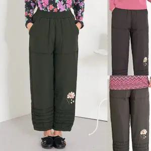 [엄마옷 로즈맘] 우준꽃자수털안감패딩바지