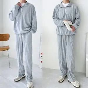 남자 베이직 웨어 맨투맨 앞라인 절개 트레이닝 세트 DMS-SET-Q4151779