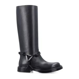 메탈 트라이앵글 제임스 가죽 니하이 부츠 843952V60E0 1000