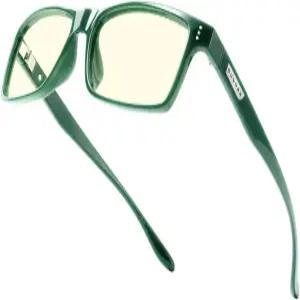 군나르 게이밍 안경 - 버텍스 이끼 클리어 렌즈 블루 라이트 차단으로 건조한 눈을 합니다