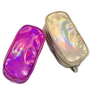 다용도 소품 수납 지퍼 파우치 홀로그램 화장품가방