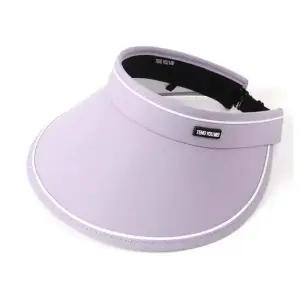 퍼플 자외선차단 돌돌이 밴드 썬캡 여성 여름 모자