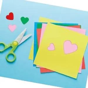 색종이 아트 용지 미술 작업용 다채로운 색지 디자인용 미술교구 (WFK6NAE)