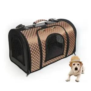 고품질 바둑무늬 강아지 투스백 이동가방 (WFJS36V)