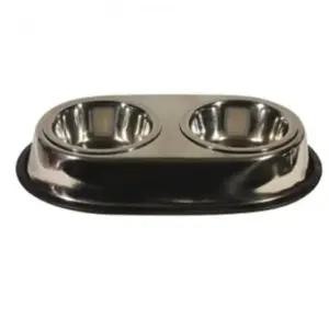 강아지 밥그릇 애견 사료 그릇 트윈 11cm 이중식기 반려동물 식사용기 (WFK6NXZ)