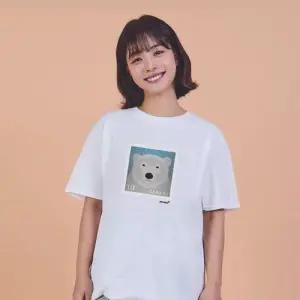 키밍 캐나다 북극곰 곰돌이 그래픽 캐쥬얼 반팔티 W7F86EF